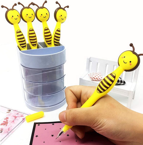 MIAO YUAN 40PCS Cute Bees Gel Pens - Bumble Bee Party Favors for Child, Women, Coworkers, Black Ink