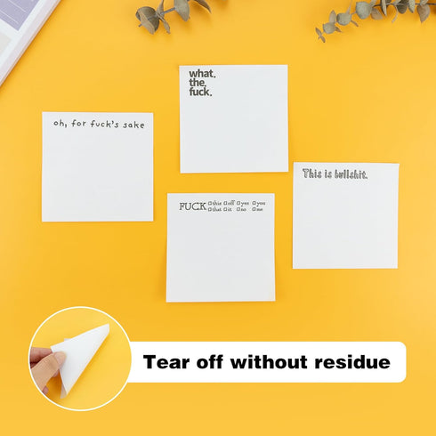 Funny Sticky Note, 4 Pieces Novelty Memo Pads, Current Mood Sticky Note Tabs, Funny Office Supplies, Desk Accessory