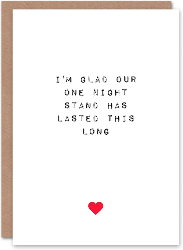 Artery8 Valentines Day Greeting Card Fun Funny Humour One Night Stand Last