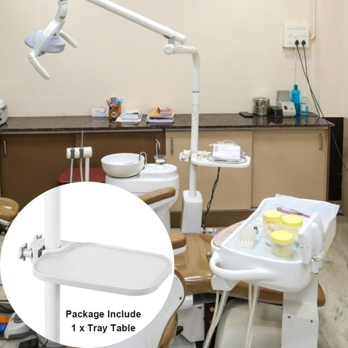 Pole Post Mount Shelf Tray Table for Dental Clinic & Lab Replacement, Adjustable Design