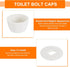 4Pcs 20mm/0.79" uxcell Toilet Bolt Caps, Plastic Push-On Toilet Seat Floor Bolts Caps, Universal Floor Bolts Caps