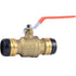 SharkBite 1-1/4 x 1-1/4 Inch Ball Valve, Push To Connect Brass Water