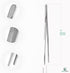 Thumb Dressing Forceps, Multipurpose Stainless Steel Tweezer, Serrated Tip Straight 12 Inch