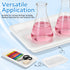 4 Pack 9.7 7.3 Inch GLEAVI Lab Trays Plastic, Acid and Alkali Resistant Chemical Reagent Containment Pan, Leak-Proof