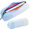 Pencil Case, Colorful Silicone Waterproof Pouch, Lightweight Portable Pen Bag for Office Supplies (Blue)