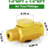 TAISHER 5PCS Brass Air Compressor Accessories Control Tool, 1/4" NPT Male x Female Air Flow Regulator Valve