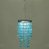 LEWIS&WAYNE 21 Hanging Solar Crystal Chandelier Outdoor, Modern Solar Blue Acrylic Beaded Lantern with Cool White LED S
