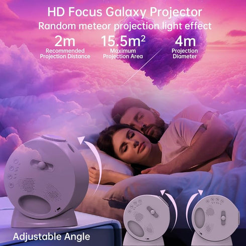 Noise,4K 13 Galaxy Projector, Planetarium Star Projector,Bedroom Night Light and Timer,with White Replaceable HD Galaxy