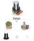 Potentiometer Kit with 1K to 1M Ohm Knurled Shaft Linear Rotary Resistors, 45 Sets with Nuts and Knobs