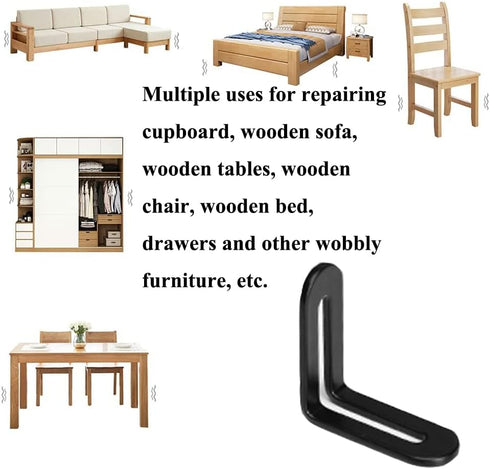 10 1 9/10" Pcs Adjustable L-Shape Corner Brace with Slot, Metal Connector Slidable Slotted Joint Right Angle Bracket