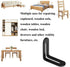 10 1 9/10" Pcs Adjustable L-Shape Corner Brace with Slot, Metal Connector Slidable Slotted Joint Right Angle Bracket