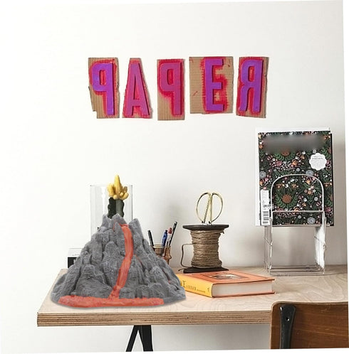 PVC Volcano Model - Unique Desktop Adornment for Home Decor and Gift Giving