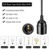 SIXZOONM 15Ft E26 Bulb Bulb) Hanging Light Cord - Black, Pendant Light Cord with Light Socket, On/Off Switch, Polarized