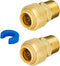 SUNGATOR Straight Connector Plumbing Fitting, Male Adapter 1/2 Inch by 1/2 Inch Push Fit PEX Fittings (2-Pack)