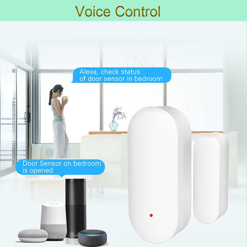WiFi Door and Window Sensor, Wireless Contact Sensor with App Notification Alerts, Smart Home Automation, 1 Pack