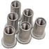 Aluminum Flat Head M6 Blind Insert Rivet Nut, 6mm, Pack of 25