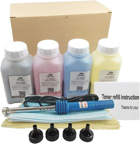 Toner Refill Kit for HP 202a CF500A, CF501A, CF502A, CF503A, 202X Cartridges with Tools (4-Pack)