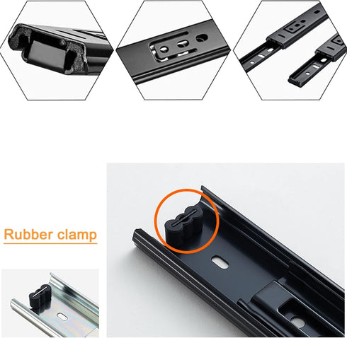Generic Full Extension Drawer Slides - Ball Bearing Slides,with Self Tapping Screws/Simple Installation,Heavy Duty