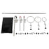 YaeCCC Premium Iron Laboratory Stand Support Metalware Set, 60cm Lab Clamp Flask Clamp Condenser Stand