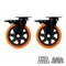 Caster Wheels, Heavy Duty 6 Inch Casters Set of 2, Locking Swivel
