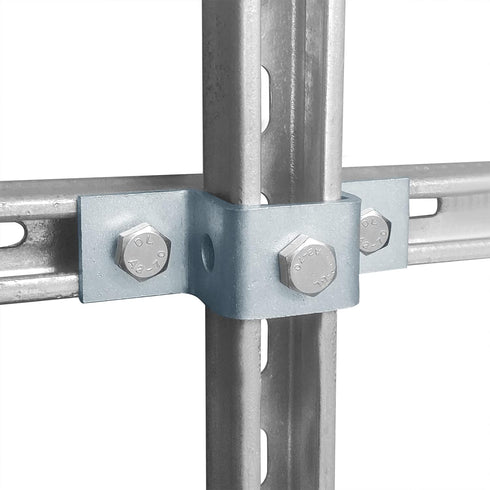 5 Hole U Shaped Strut Connector Bracket, Height 1-3/4", Width 1-1/2", Fit for 1/2" Bolt in 1-5/8" Strut Channel
