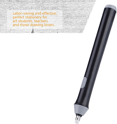 Zerodis Electric Automatic Pencil Eraser - Rechargeable Eraser for Drawing, Artist Tool, Black
