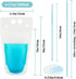 100 17oz MAQIHAN Drink Pouches with Straws Individually-Wrapped - Juice Drink Pouches Adult Clear Plastic Halloween