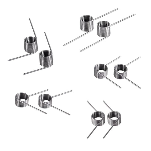 10 PCS Stainless Steel Spring, Mechanical Torsion Spring, 0.5 Wire Diameter, 4.5 OD, 60° Deflection Torsional Spring