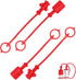 2 Sets 1/2 ISO A Hydraulic Coupler Male Dust Cap and Female Plug Cover, Red Cap with Retaining Ring