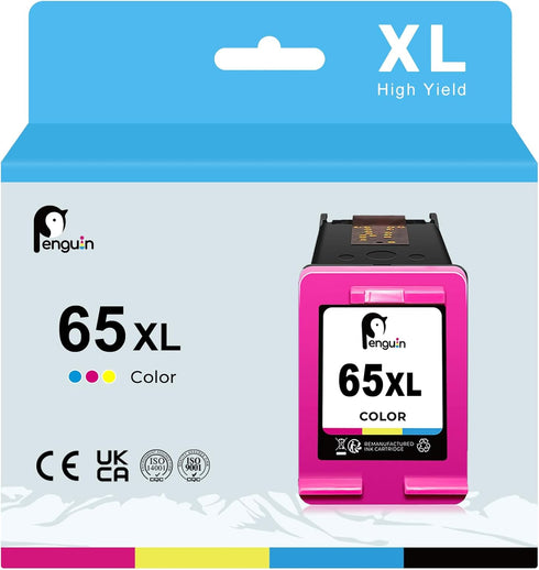 Penguin 65XL Ink Cartridges for HP Printers DeskJet 3755 2652 3752 2622 2655 2624 2680 3720 2630 2675 3722 2600 Envy