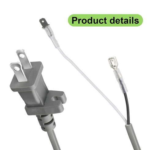 36ft Vacuum Cleaner Replacement Cord for Dyson DC33, DC41, DC65 Upright Vacuum Cleaner, AC Power Cord Polarized Plug