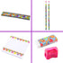 GirlZone Jumbo Rainbow Pencil Case for Girls, 43 Pieces, Arts & Crafts Filled Stationery