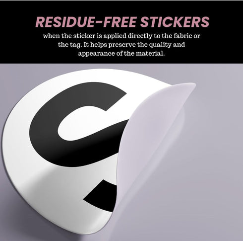 Size Stickers for Clothing, Pack of 2000 Round Self-Adhesive 3/4" Labels, Includes XS S M L XL Clothing Size Stickers