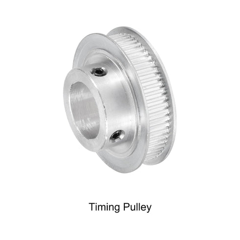 Timing Pulley Aluminium Synchronous Wheels for 3D Printer, 6mm Width Belts, 60 Teeth, 15mm Bore, Silver Tone, 1 Pcs