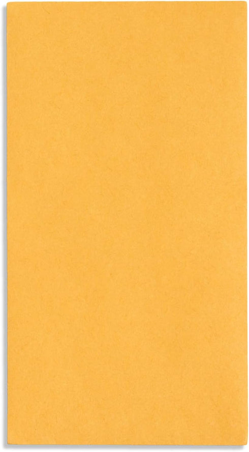 Blue Summit Supplies 500 Pack Coin Envelopes #7, Gummed Seal, 28 lb Brown Kraft for Holding Coins and Keys, 3 1/2” X 6