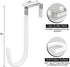 20 Pack Over The Door Hooks, White Rubber Surface Door Hanger Hooks for Bathroom, Kitchen, Hanging Towels, Bags