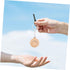 4pcs TEHAUX Bamboo Keychain Shopping Trolley Tokens Lightweight Wooden Keyring for Shopping Cart Use