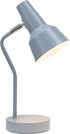 LD1078-GRY 15.2" Simple Designs Sleek Essentials Metal Cone Shade Desk Lamp with Adjustable Shade, for Office, Desk