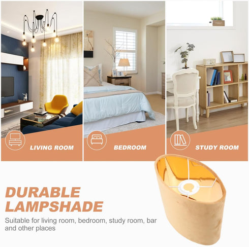 9.05X5.11X7.28In Hemobllo Practical Oval Lamp Shade Cover Durable Lampshade for Table Floor Bedside Lamps Easy