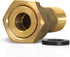 Midline Valve XND1011-OM Brass Water Meter Coupling Adapter - Pipe Fitting with Nut and Gasket