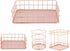 Iron Storage Basket for Makeup Organizer - Small Things Desktop Decor Iron Box Rose Gold