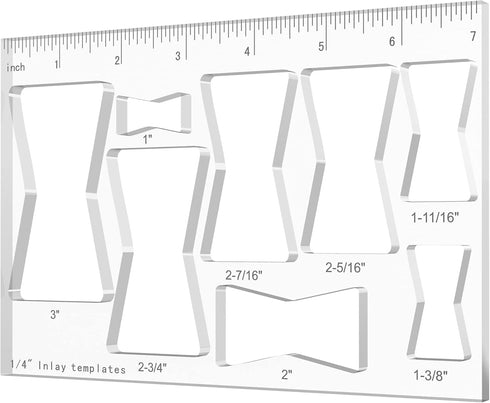 Router Clip Butterfly Inlay Template, Woodworking Decoration Router Fixture Template, 7 Inch Butterfly
