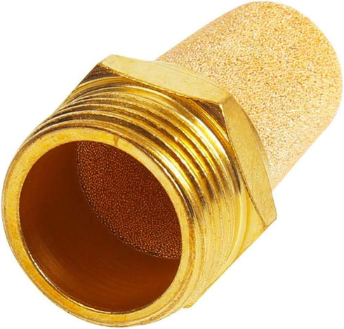 Quickun Air Pneumatic Mufflers, 1/4" Male Thread Sintered Bronze Exhaust Muffler Silencer (Pack of 3) by Quickun