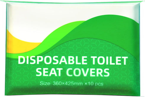GANYKQ 10Pieces Toilet Seat Covers Flushable Paper Disposables for Airplanes Travel Seats Public