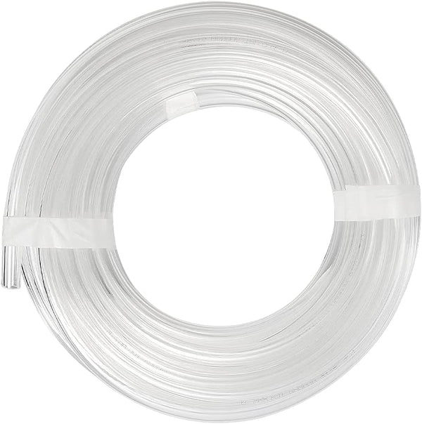 Feelers Pneumatic PU Tubing, 5/32"OD Hose for Air Compressor Water Fluid Transfer, Clear (16.4 ft)