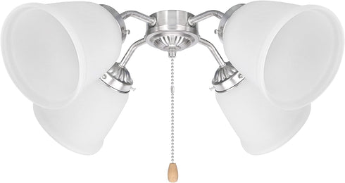 Aspen Creative 23045-4 2-1/8" 4-5/8" 4-5/8" 4 Pack Transitional Style Bell Shaped Frosted Replacement Glass Shade