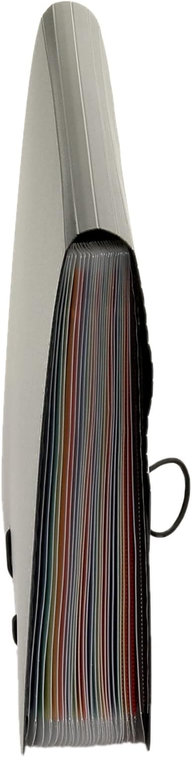 Mukawa 24 Pocket Expanding File Folder, Accordion File Organizer for Letter/A4 Paper Document Filling, Black with