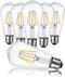 HESSION Vintage LED Edison Bulb, 40W Equivalent, 6-Pack Dimmable, 400LM Warm White 2700K, E26 Clear Glass