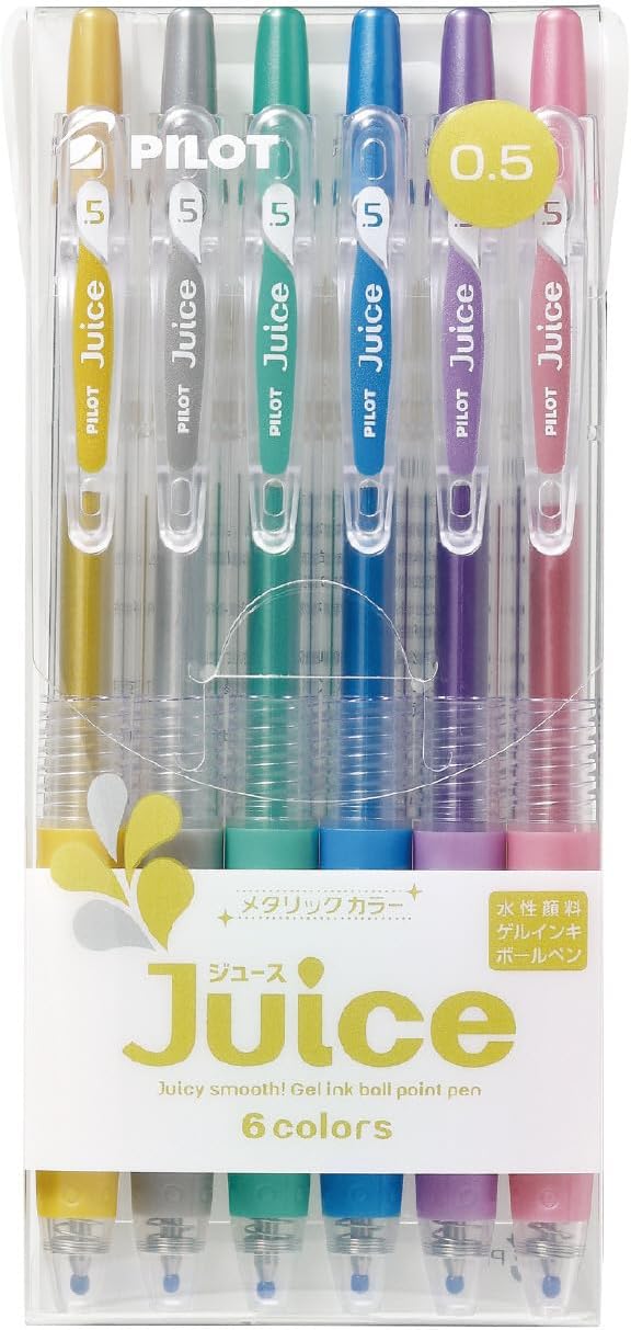 Pilot Juice Gel Ink Ballpoint Pen, 0.5mm, Metallic Colors