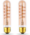 T10 LED Bulbs, 40 Watt Equivalent, 4W Dimmable Edison Tubular Light Bulb, E26 Medium Base, 2700K, 2 Pack
